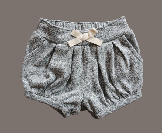 Heather Grey Terry Bloomers: 6-12mos