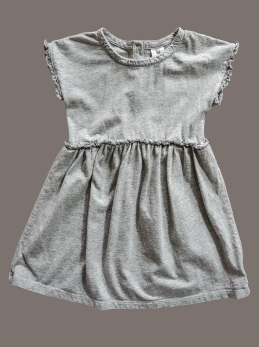 Heather Grey Short Sleeve Dress: 4T