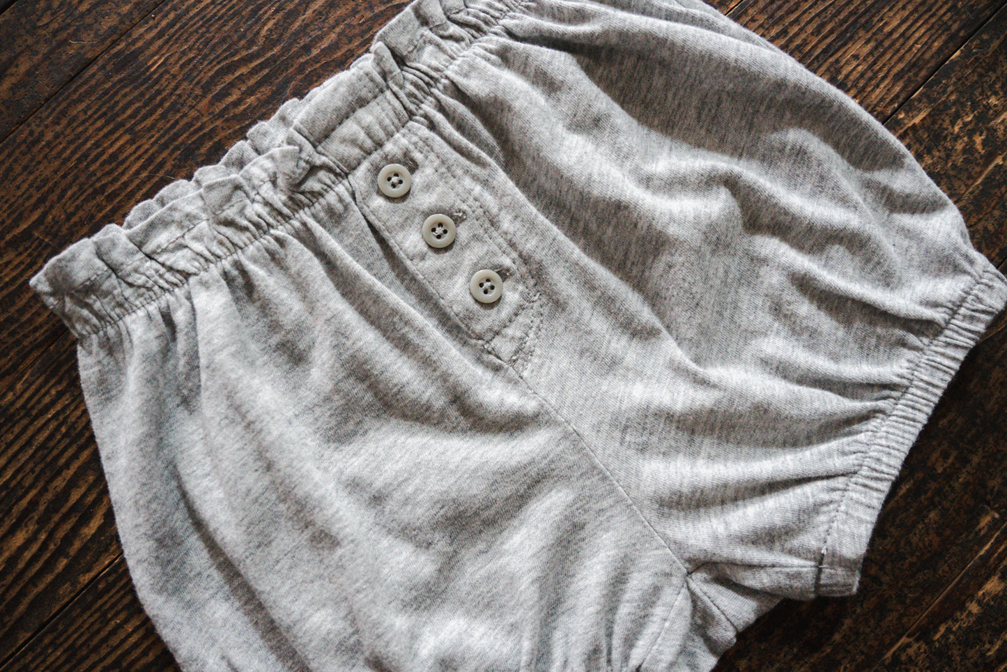 Heather Grey Bloomers: 12-18mos