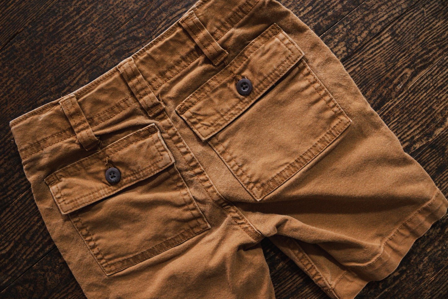 Rust Brown Denim Shorts: 6yr