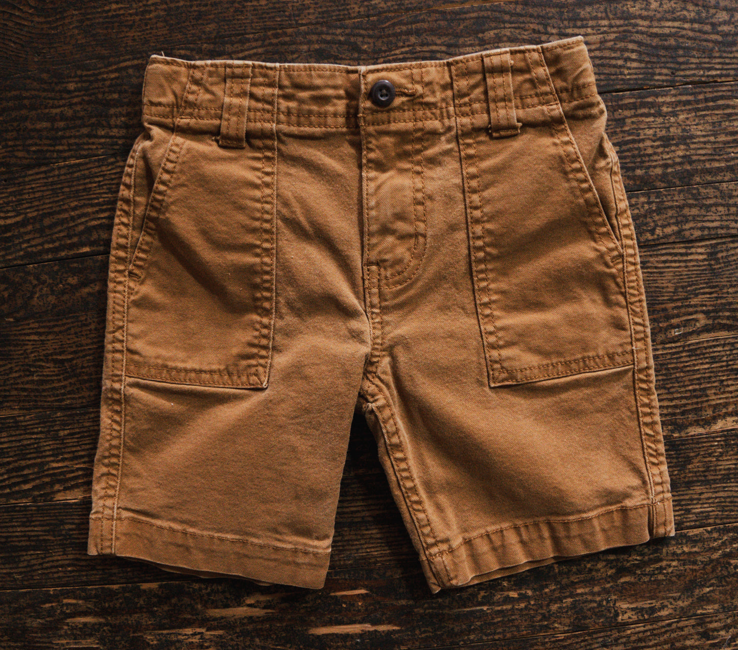 Rust Brown Denim Shorts: 6yr