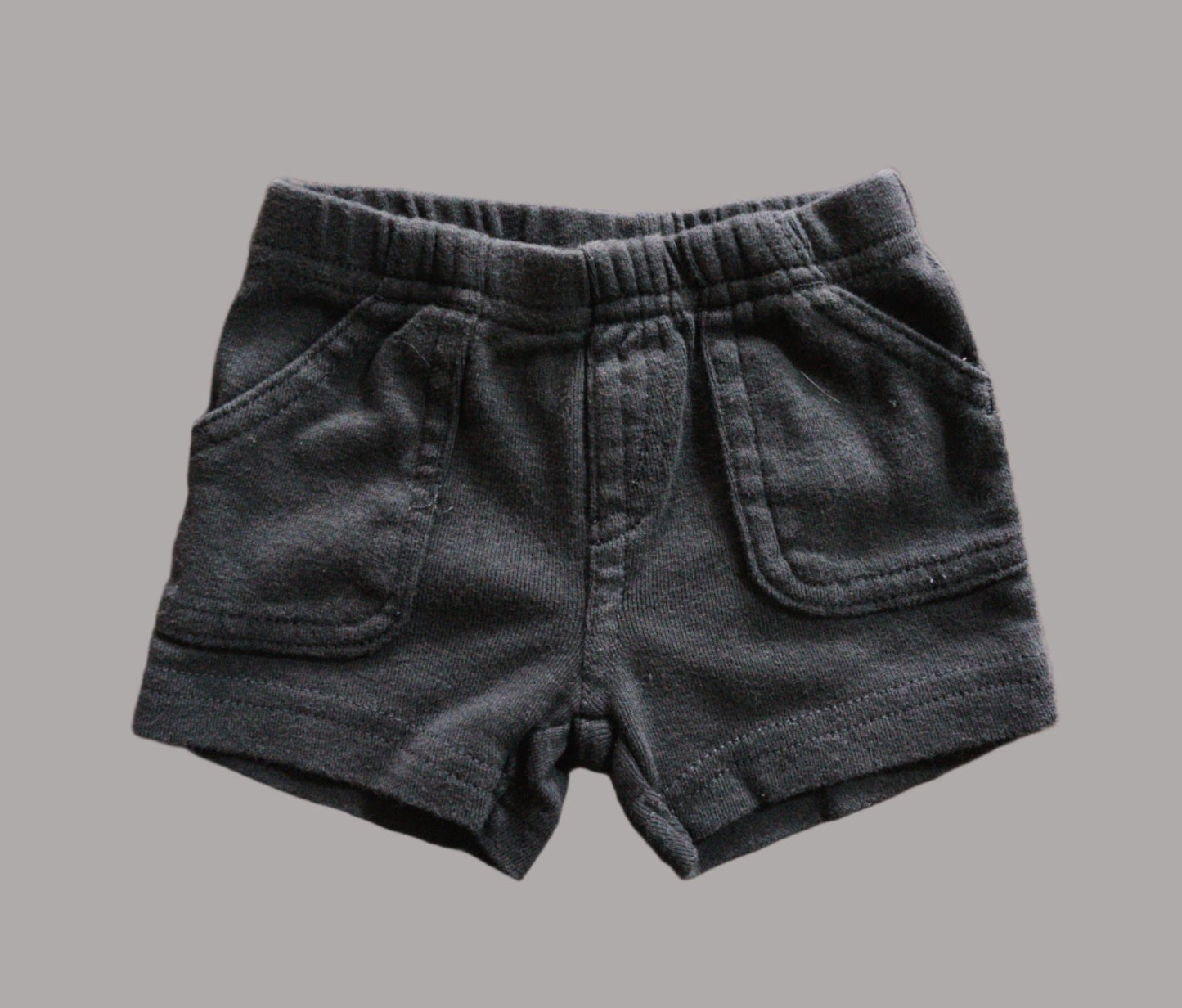 Charcoal Grey Soft Shorts: newborn