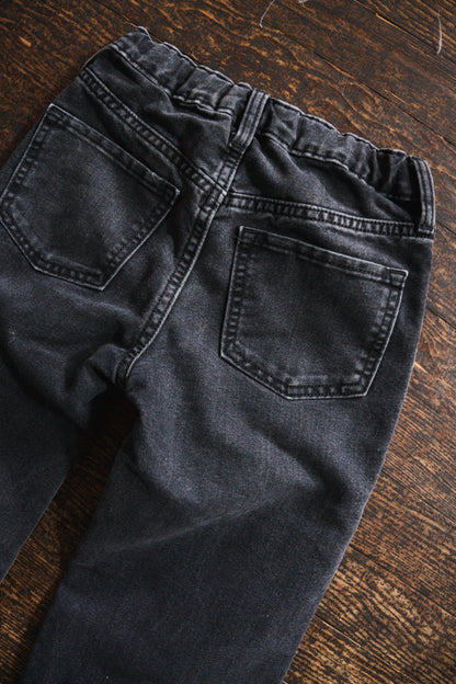 Faded Black Wide Leg Jeans: 8yr