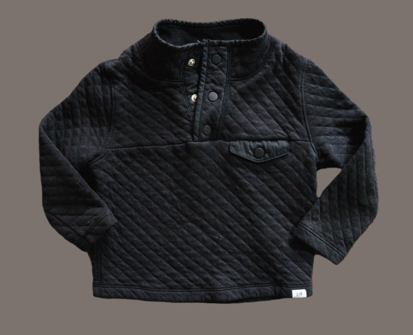 Black Textured Pullover Sweatshirt: 3T