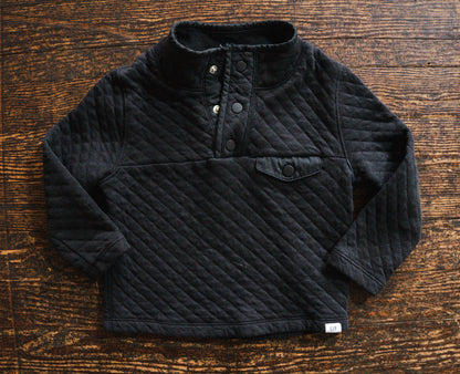 Black Textured Pullover Sweatshirt: 3T