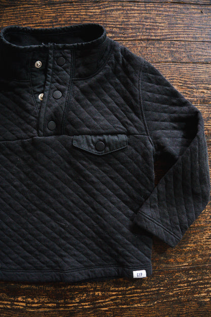 Black Textured Pullover Sweatshirt: 3T