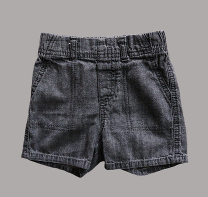 Grey Soft Denim Shorts: 18mos