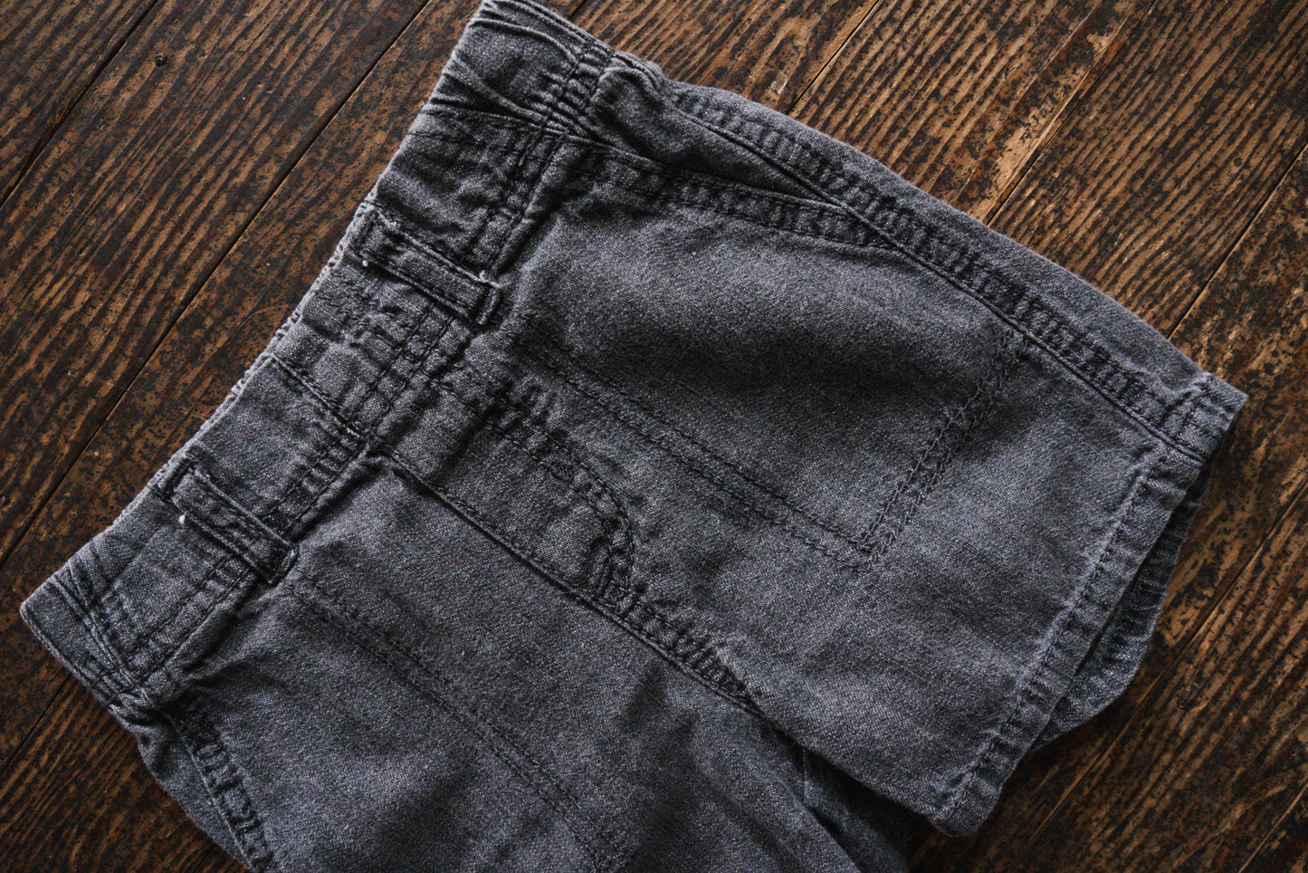 Grey Soft Denim Shorts: 18mos