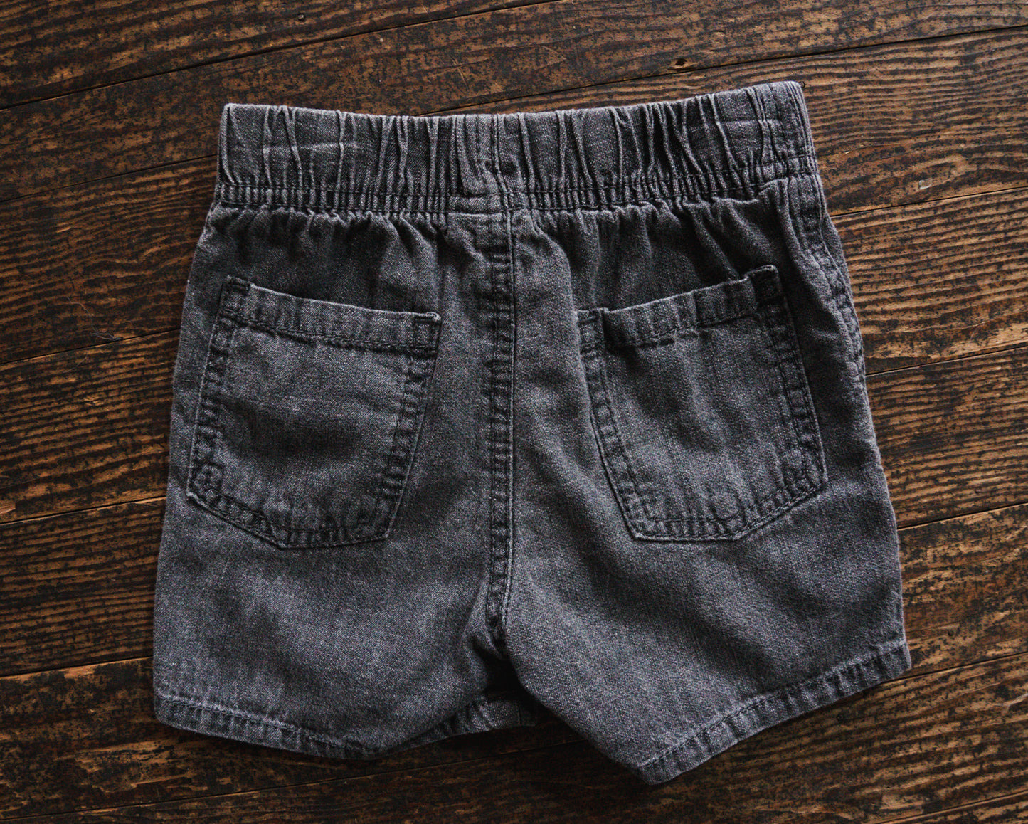 Grey Soft Denim Shorts: 18mos