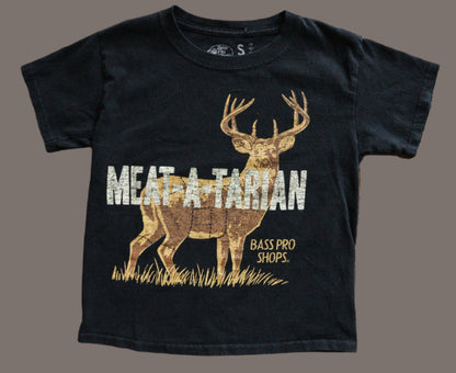 Black Meat-A-Tarian Deer Shirt: 6-7yr