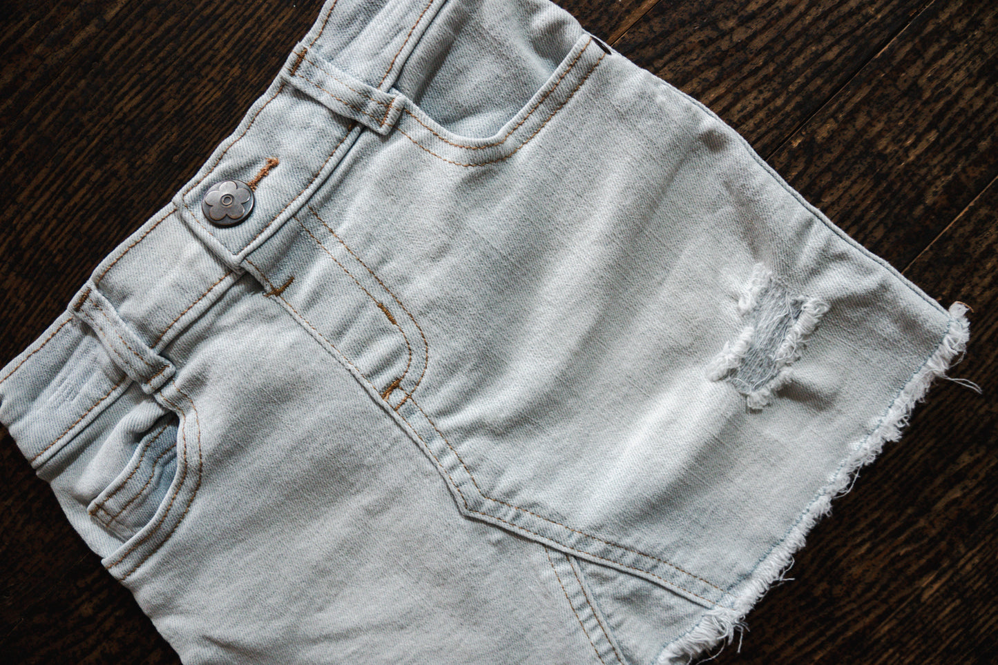 Light Blue Denim Skirt: 12mos