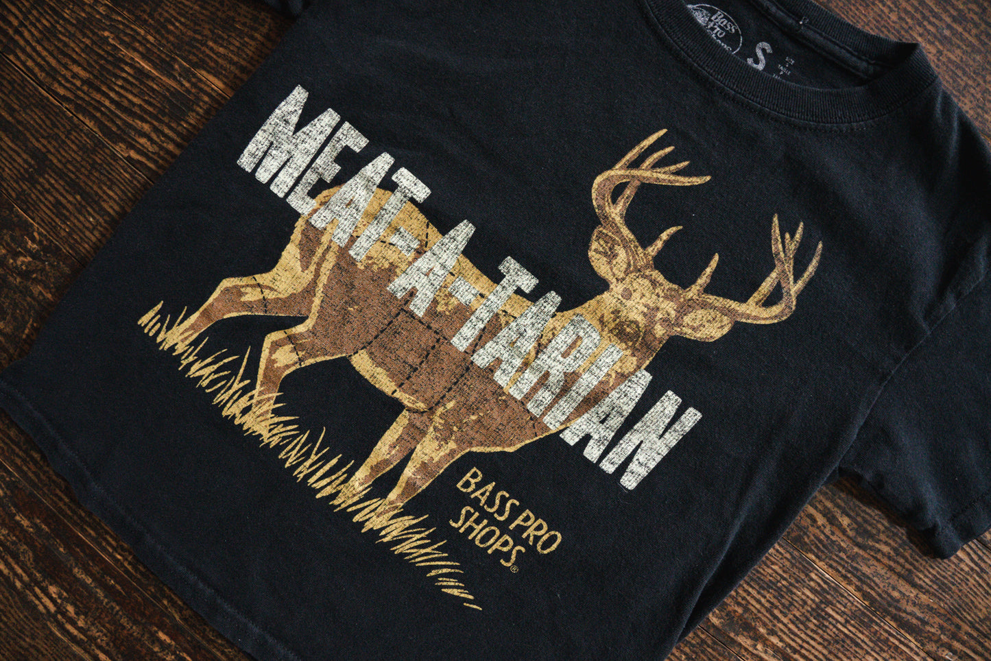 Black Meat-A-Tarian Deer Shirt: 6-7yr