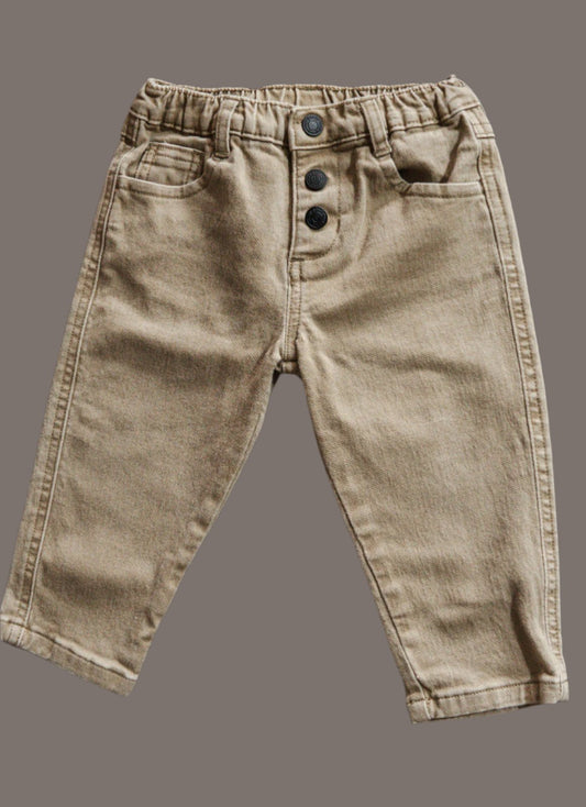 Light Tan Denim Jeans: 12mos