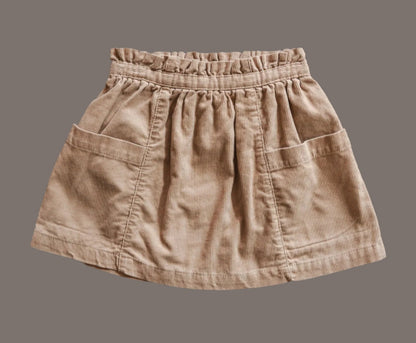 Beige Corduroy Skirt: 2T