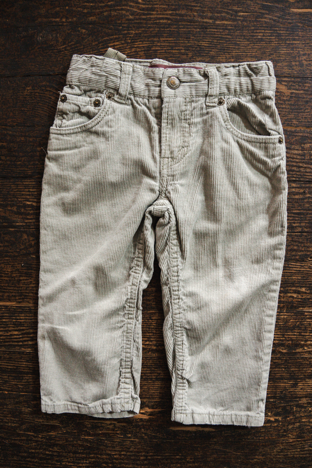 Beige Corduroy Jeans: 2T