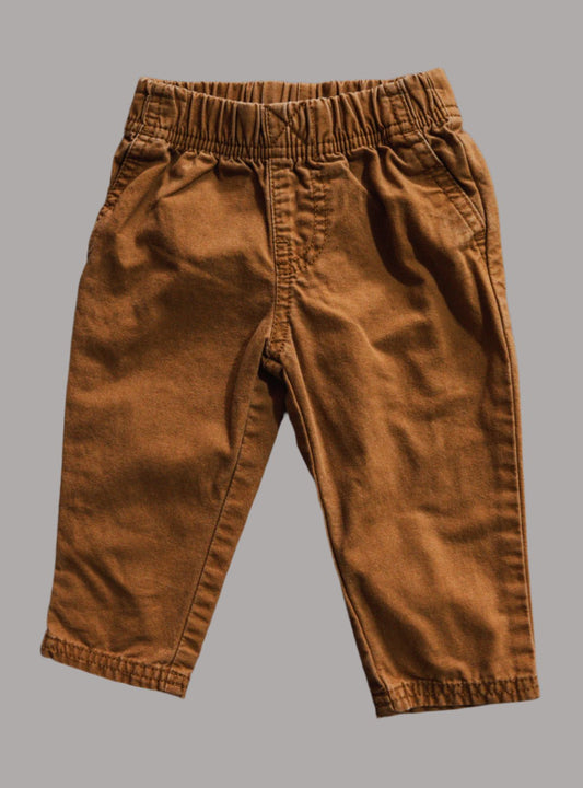 Rust Brown Cotton Slacks: 9mos