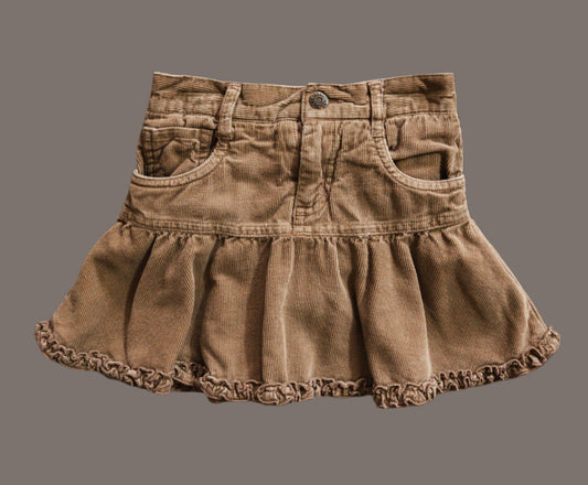 Brown Corduroy Skirt: 18mos