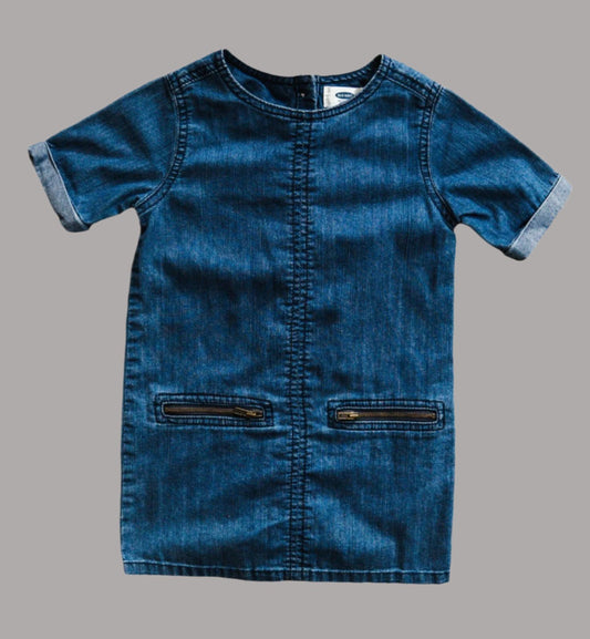 Blue Denim Tunic Dress: 4T