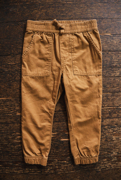 Rust Brown Cotton Slacks: 4T