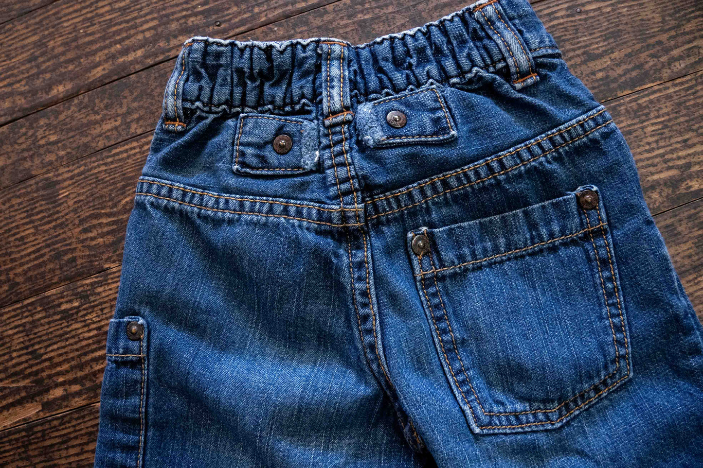 Blue Denim Carpenter Pants: 6-12mos