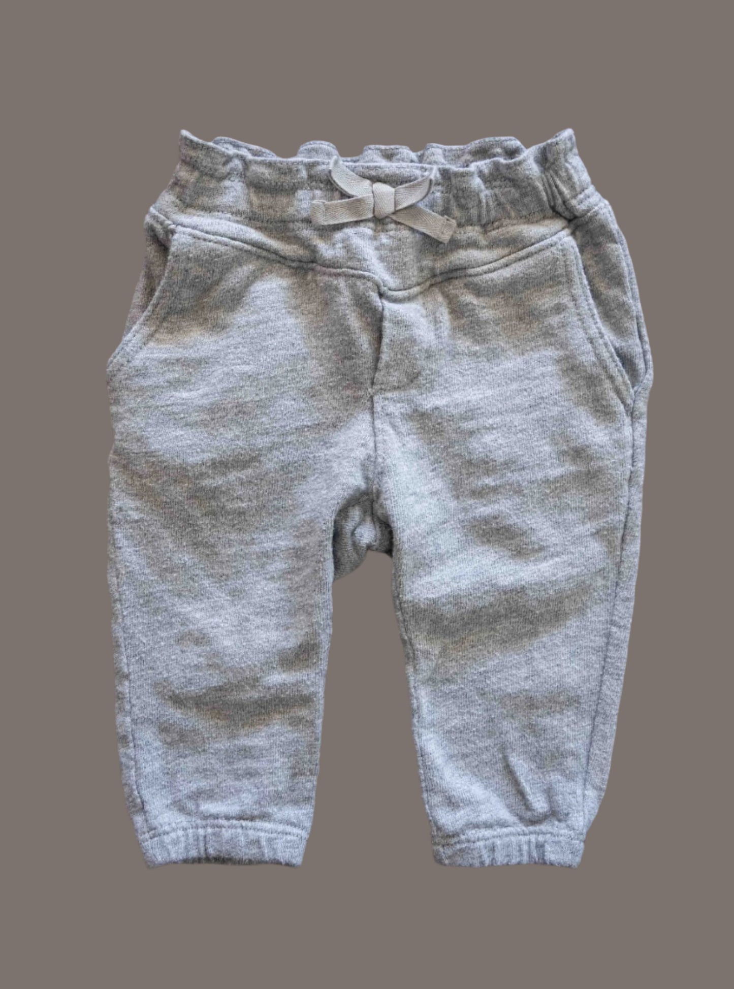 Heather Grey Ruffled Pants: 3-6mos