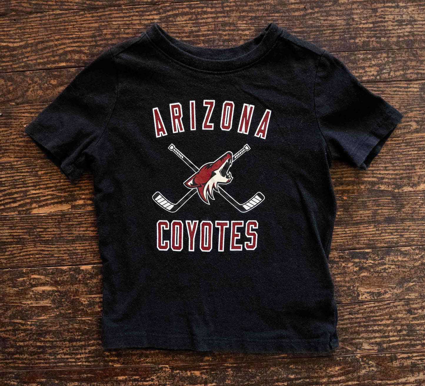 Black Arizona Coyotes Hockey T-Shirt: 2T