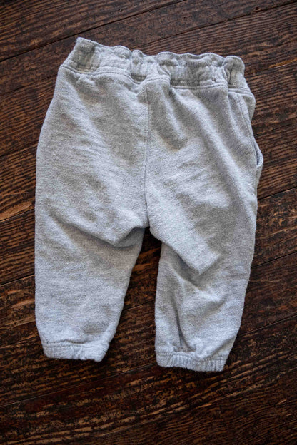 Heather Grey Ruffled Pants: 3-6mos