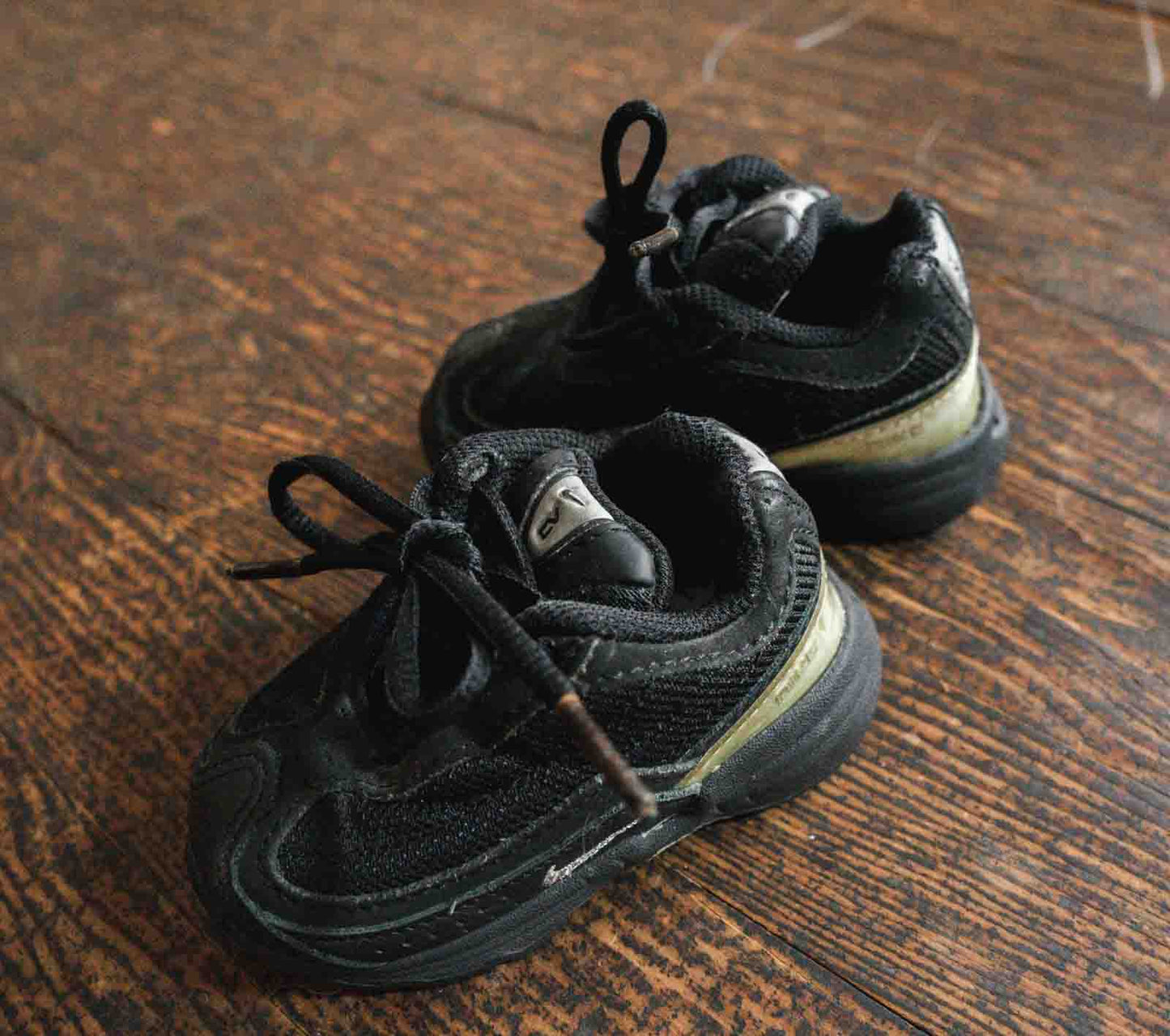 Black Athletic Sneakers: size 3C