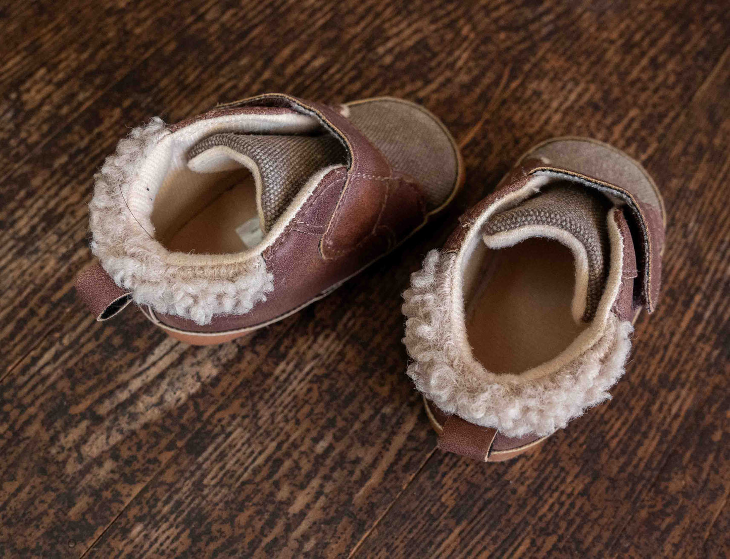 Tweed Winter Velcro Shoes: 9-12mos