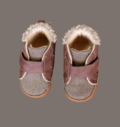 Tweed Winter Velcro Shoes: 9-12mos