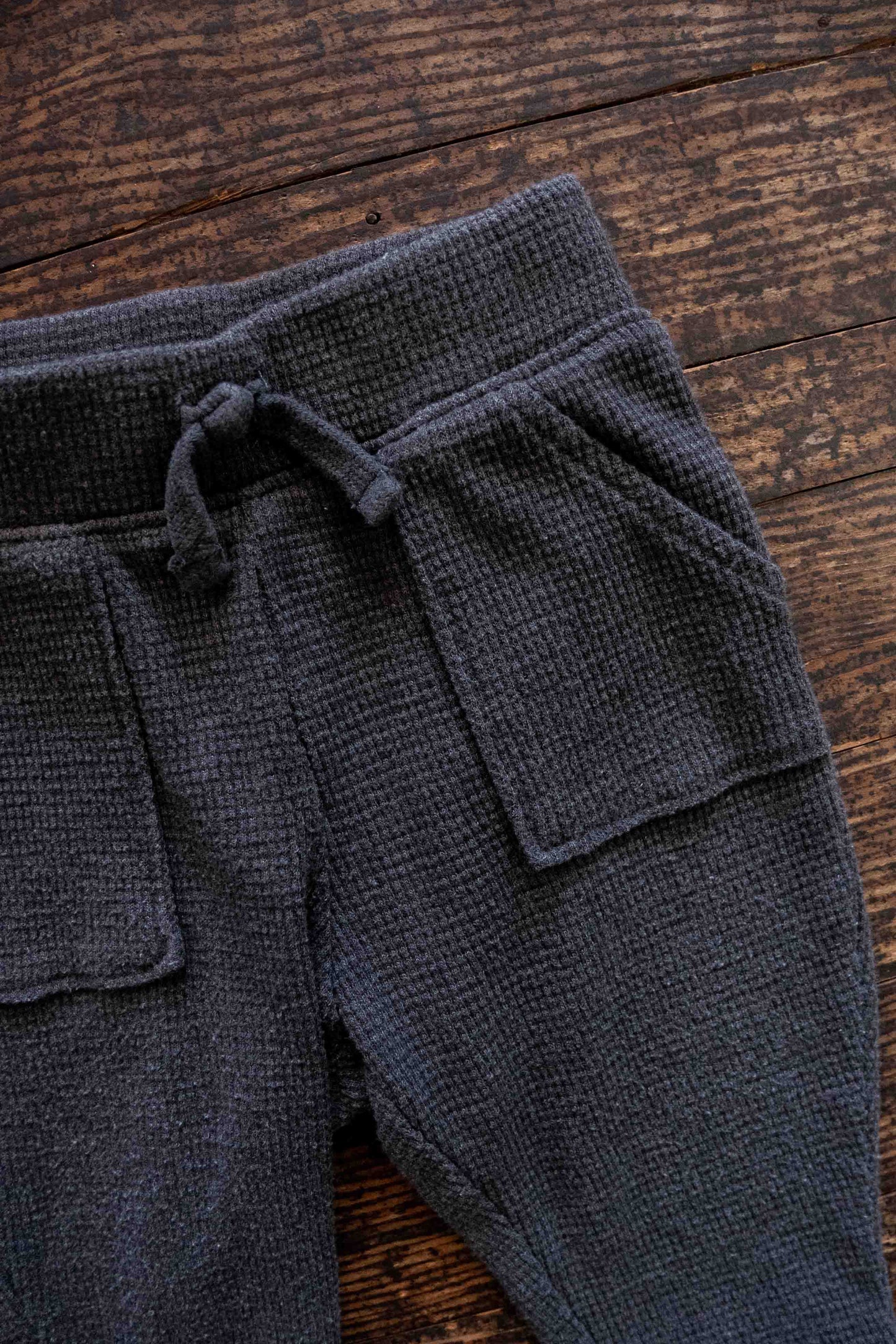 Charcoal Grey Waffle Pants: 6mos