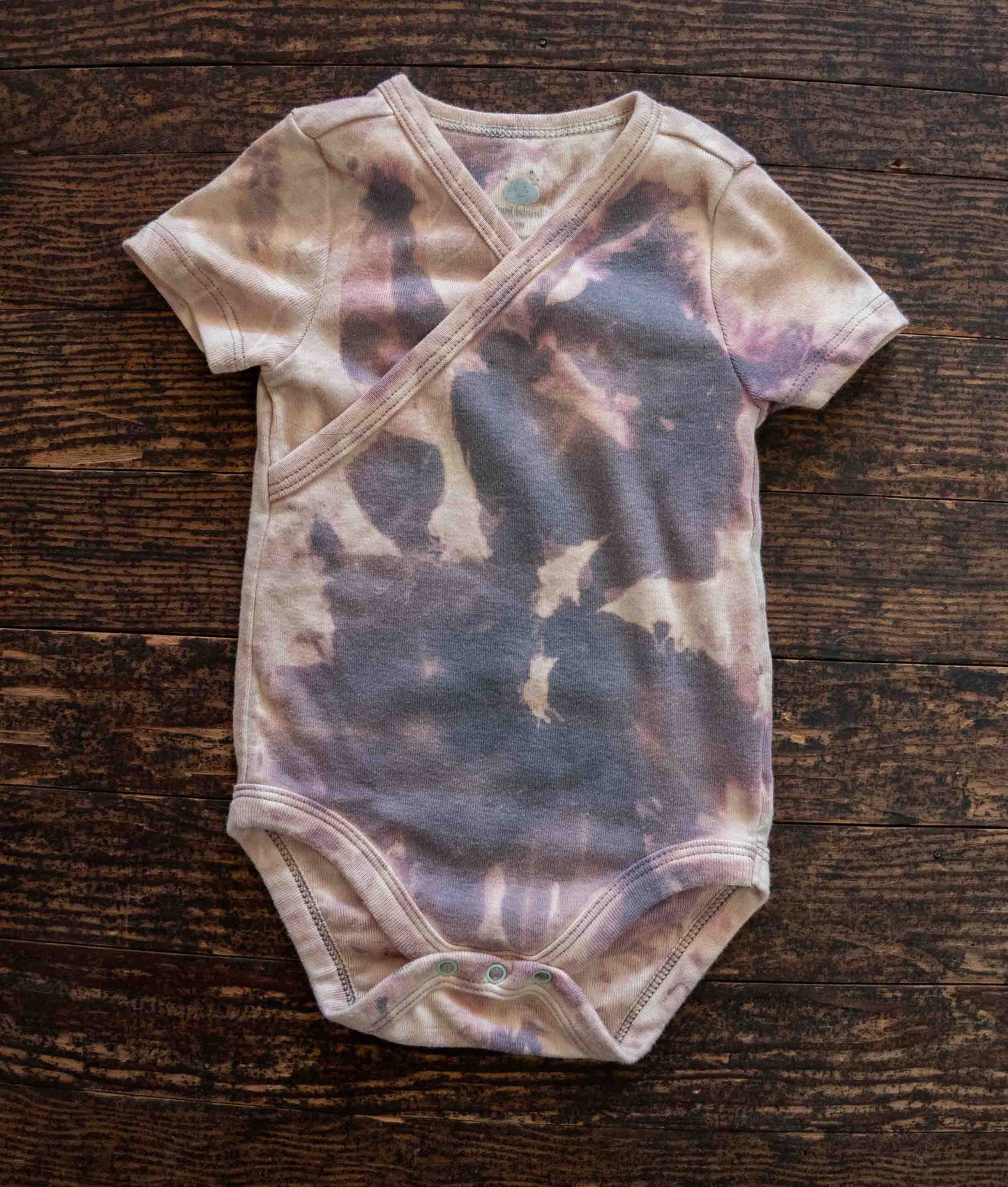 Pastel Tie Dye Kimono Bodysuit: 6-9mos