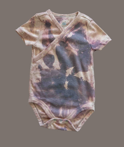 Pastel Tie Dye Kimono Bodysuit: 6-9mos