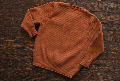 Rust Brown Knit Pullover Sweater: 4T