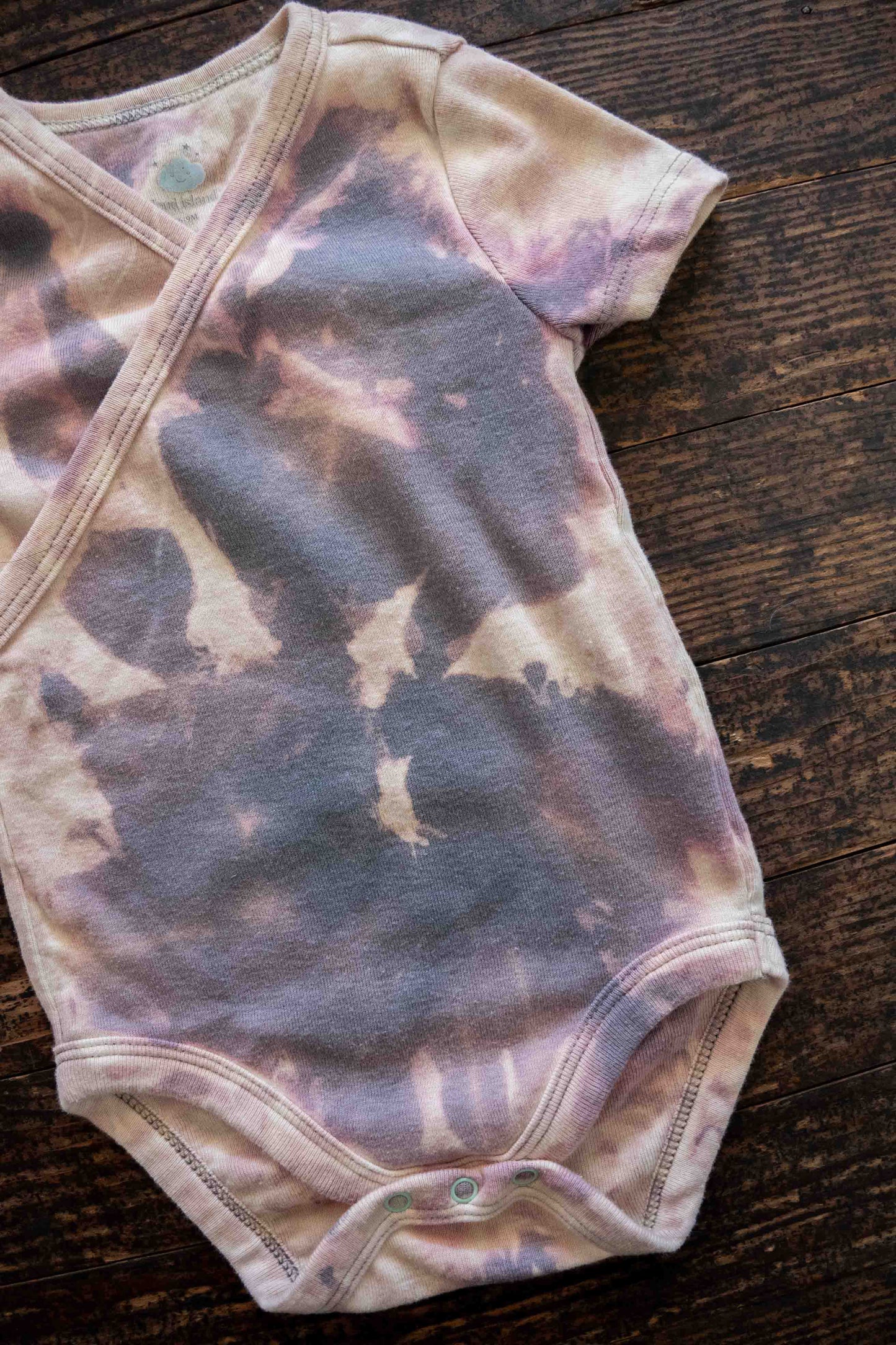 Pastel Tie Dye Kimono Bodysuit: 6-9mos