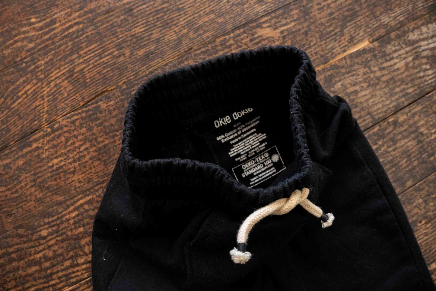 Black Pocket Drawstring Sweatpants: 6mos