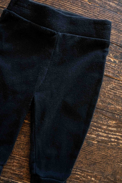 Black Basic Leggings: 6-12mos