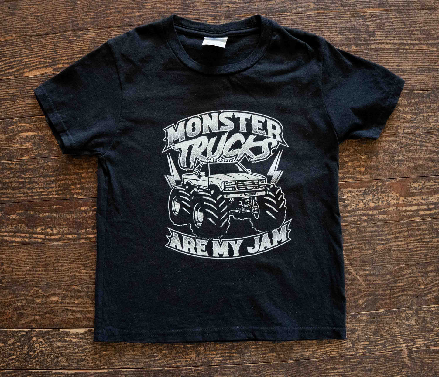 Black Monster Truck T-Shirt: 5-6yr