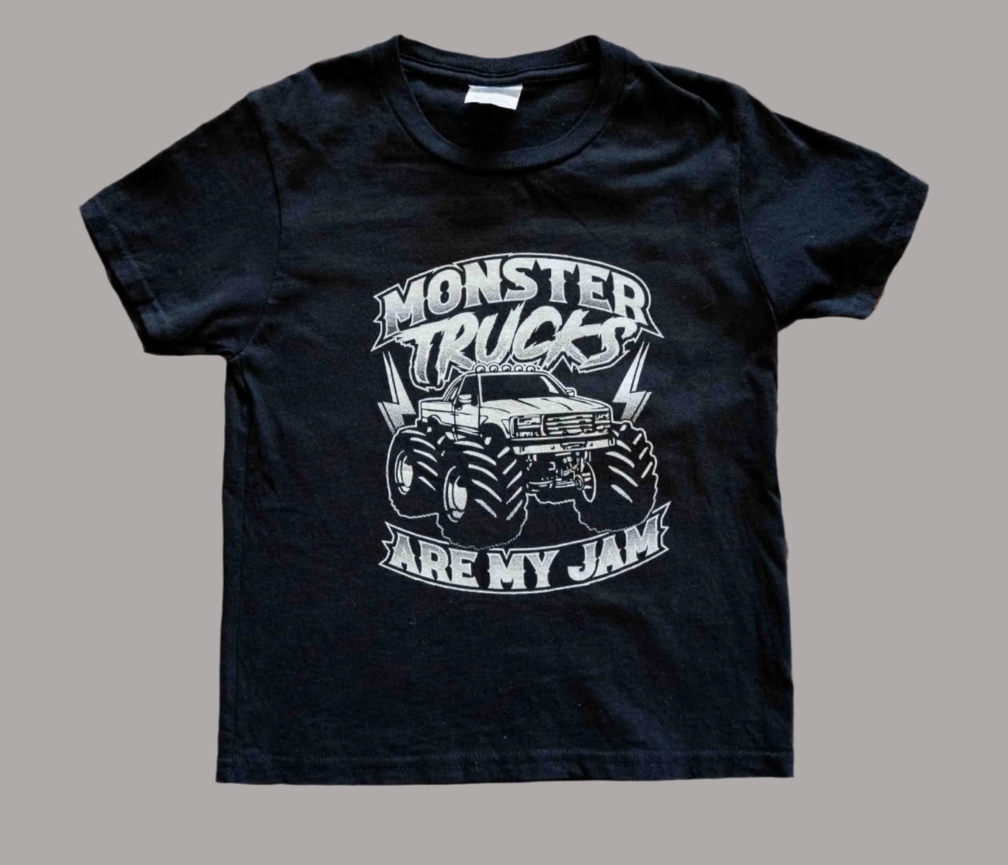 Black Monster Truck T-Shirt: 5-6yr