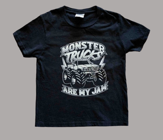 Black Monster Truck T-Shirt: 5-6yr