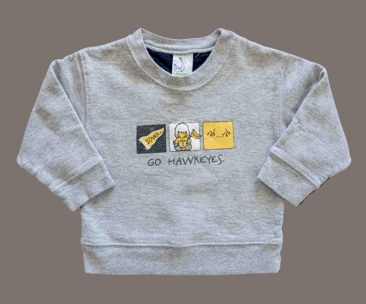 Grey Vintage Iowa Hawkeyes Sweatshirt: 18mos