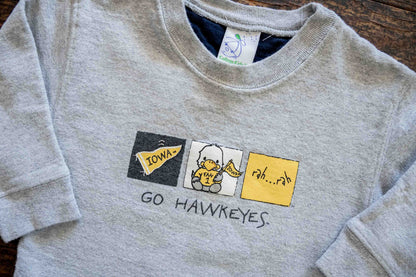 Grey Vintage Iowa Hawkeyes Sweatshirt: 18mos