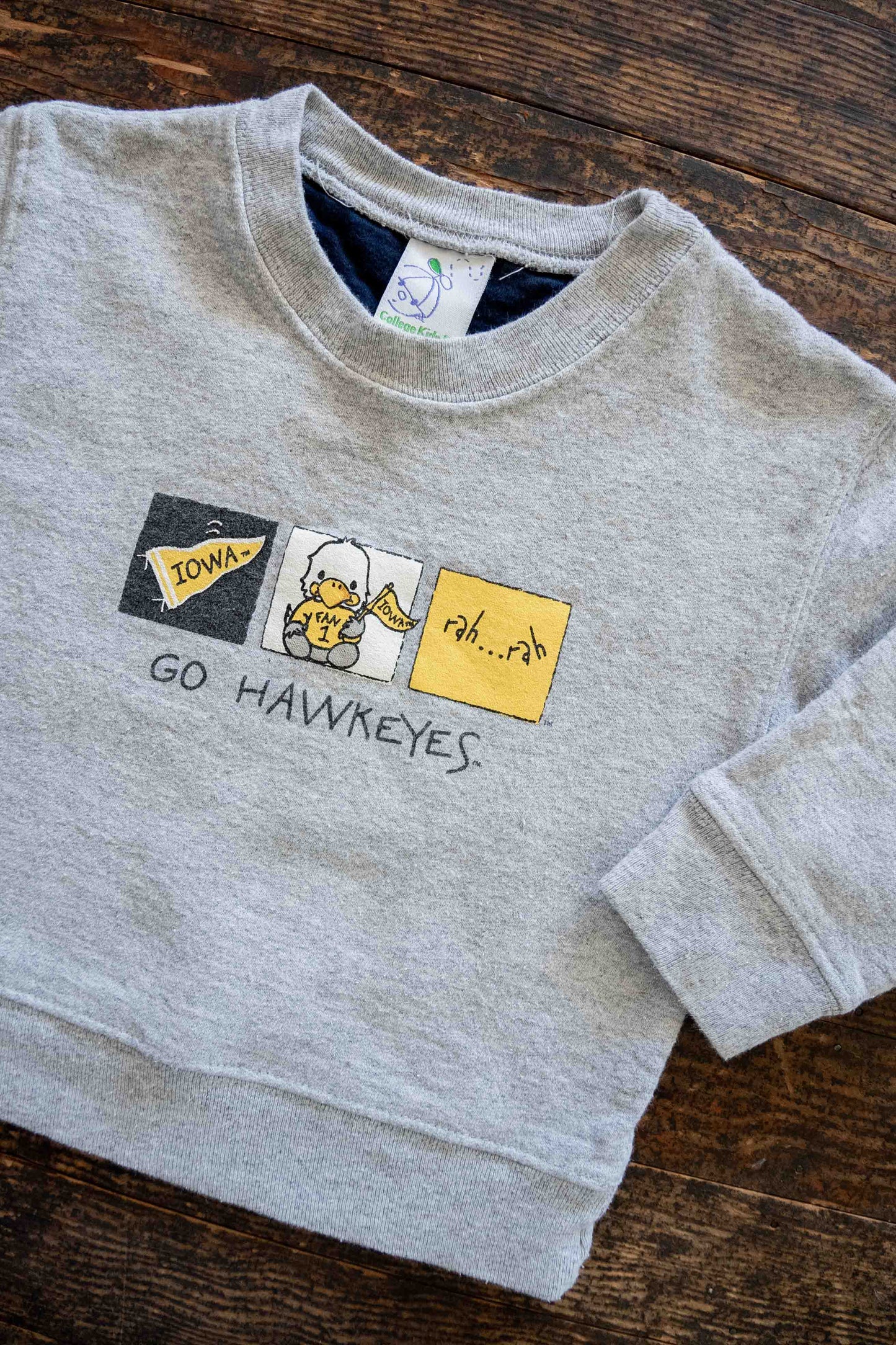 Grey Vintage Iowa Hawkeyes Sweatshirt: 18mos