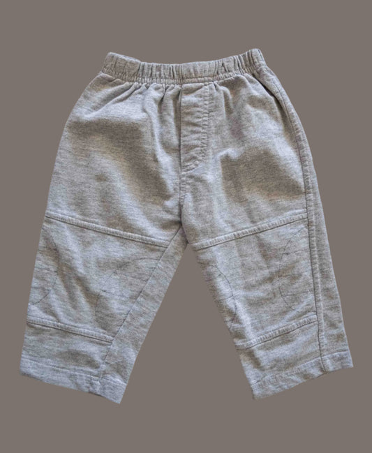 Heather Grey Wide Leg Sweatpants: 12mos