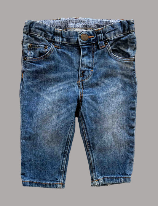 Blue Denim Skinny Jeans: 4-6mos