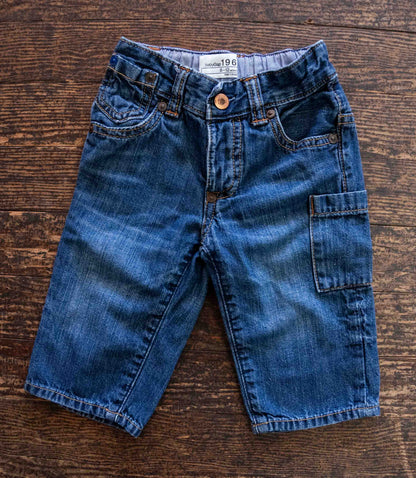 Blue Denim Carpenter Pants: 6-12mos