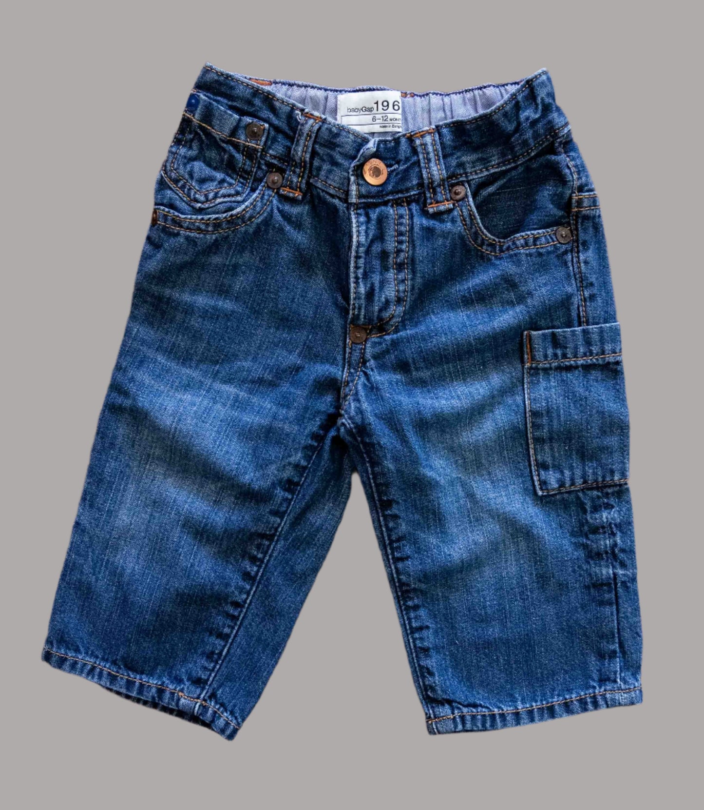 Blue Denim Carpenter Pants: 6-12mos