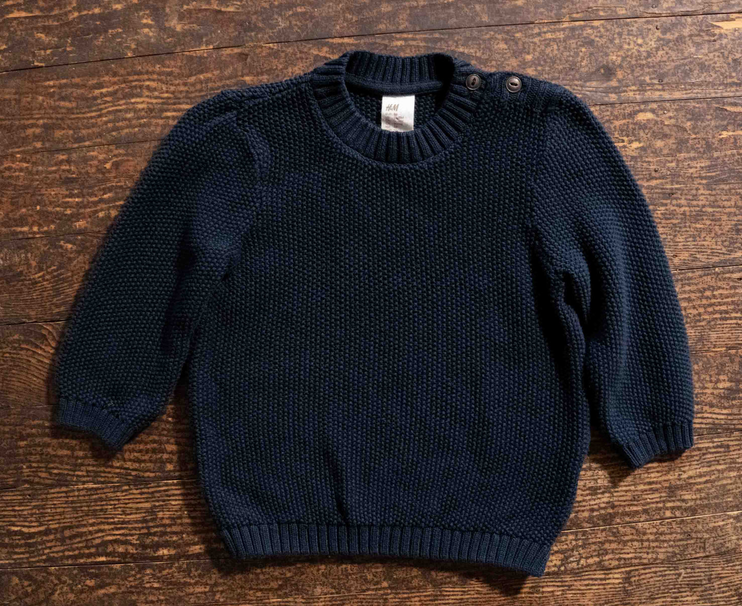 Navy Blue Knit Sweatshirt: 12-18mos