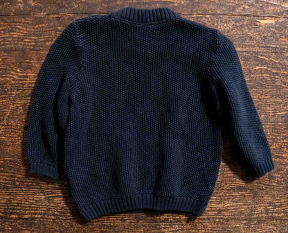 Navy Blue Knit Sweatshirt: 12-18mos