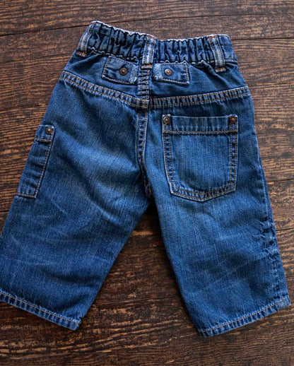 Blue Denim Carpenter Pants: 6-12mos